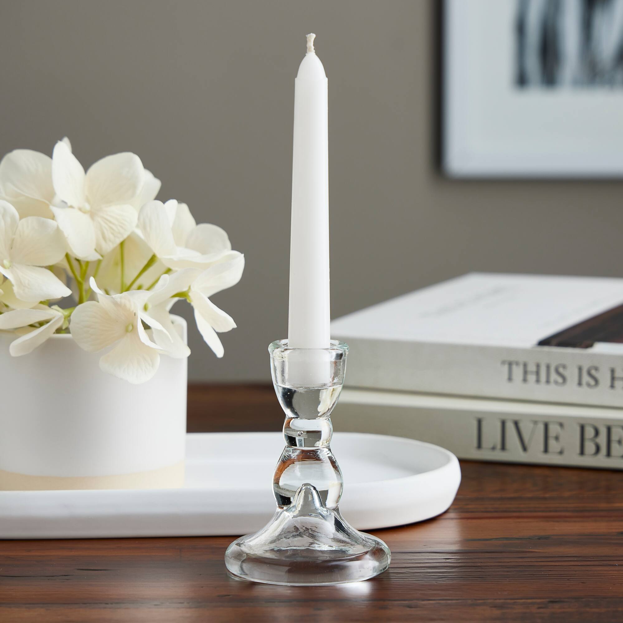 3.5" Glass Taper Candle Holder by Ashland®